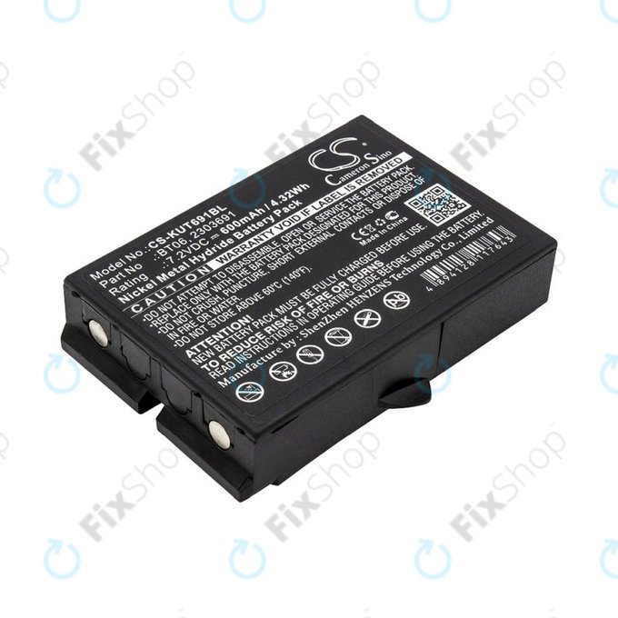 Battery for Ikusi TM60, 61, 62, 600mAh, Ni-MH, 7.2V, BT06, HQ