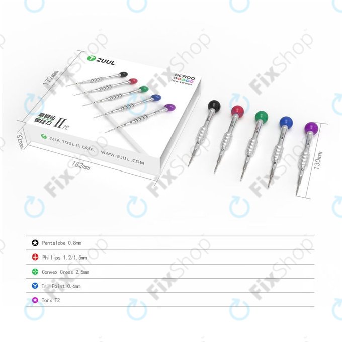2UUL Scroo - Lollipop Screwdriver Set 5in1 (New Version)