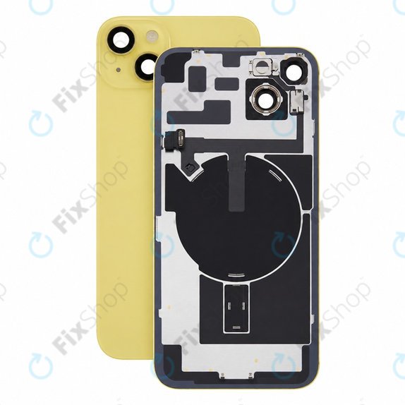 Rear Housing Glass for iPhone 14 Plus, Yellow, Pulled A