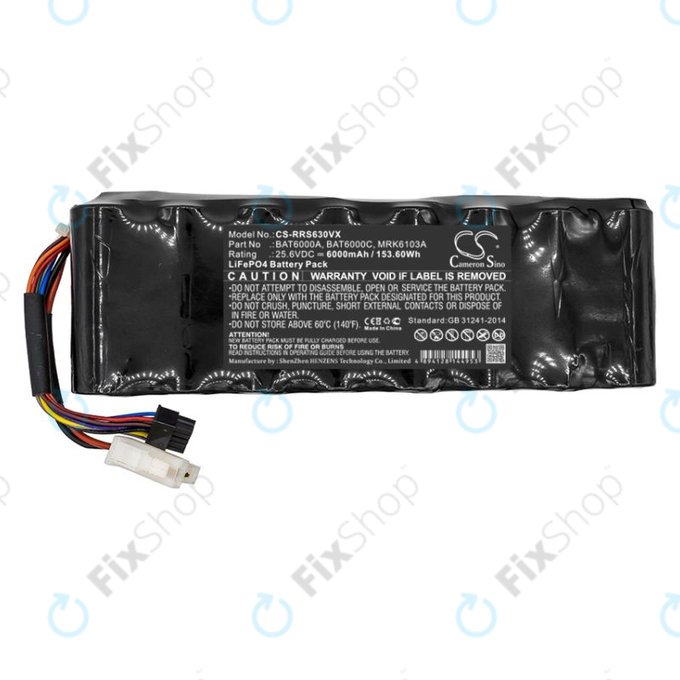 Battery for Robomow, Wolf Garten, Cub Cadet, 6000mAh, LiFePO4, 25.6V, MRK6103A, HQ