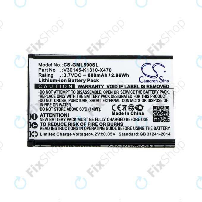 Battery for Saiet Lumina, Ready, Single, Brondi Amico Favoloso, Gigaset GI390, 590, 800mAh, Li-Ion, 3.7V, V30145-K1310-X470, HQ
