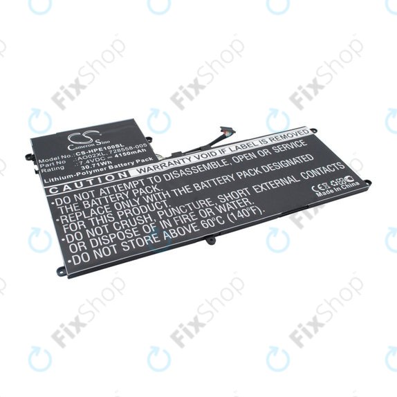 Battery for HP Elitepad 1000, Elitepad 1000 G2, Ultrabook Ao02xl Series, 4150mAh, Li-Pol, 7.4V, AO02XL, HQ