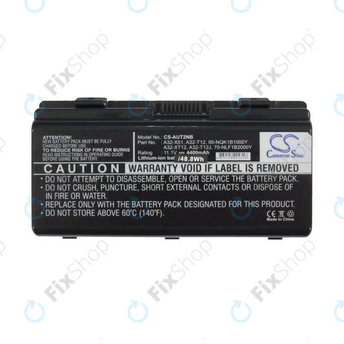 Battery for Asus X51RL, T12Jg, T12C, X51L, 4400mAh, Li-Ion, 11.1V, A32-X51, HQ