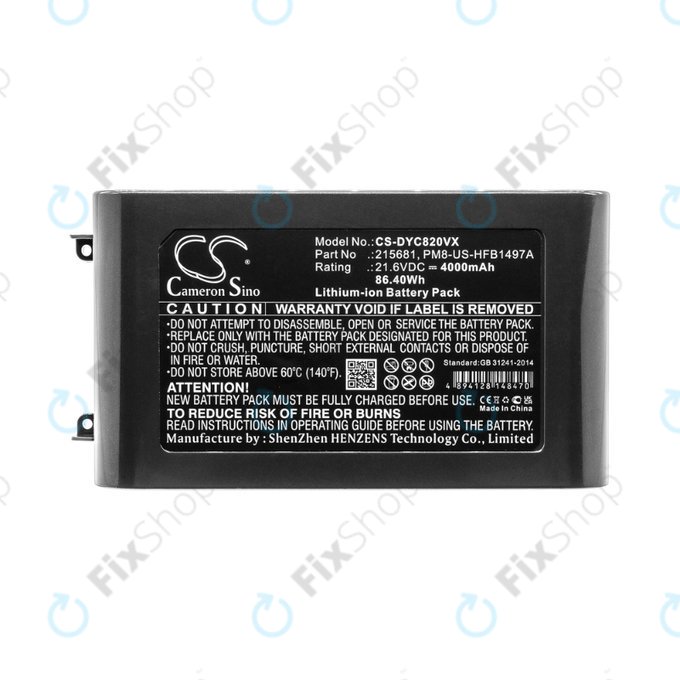 Dyson V8 - Battery 215681, PM8-US-HFB1497A Li-Ion 21.6V 4000mAh HQ