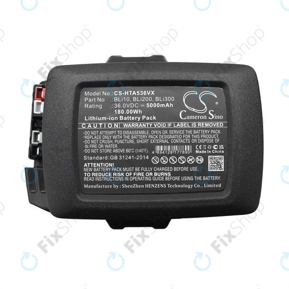 Battery for Husqvarna 110il, 525ilxt, 5000mAh, Li-Ion, 36V, BLi10, BLi200, HQ