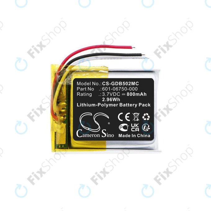 Battery for GoPro Hero 4 Session, Hero 5 Session, 800mAh, Li-Pol, 3.7V, 601-06750-000, HQ