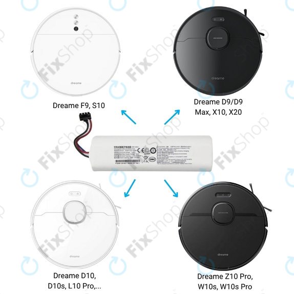 Xiaomi Dreame-series - Battery P1904-4S2P-MM Li-Ion 14.4V 5200mAh
