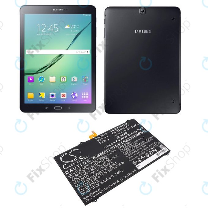 Battery for Samsung Galaxy Tab S2, 5800mAh, Li-Pol, 3.8V, EB-BT810ABE, HQ