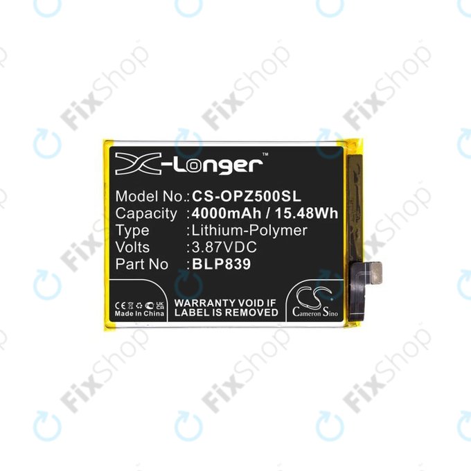 Oppo Reno 5 Z 5G CPH2211 - Battery BLP839 4000mAh HQ