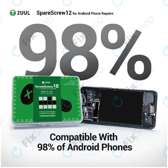 Phillips Screw Set, Android Repair, 2UUL SC12, 1200pcs/Pack