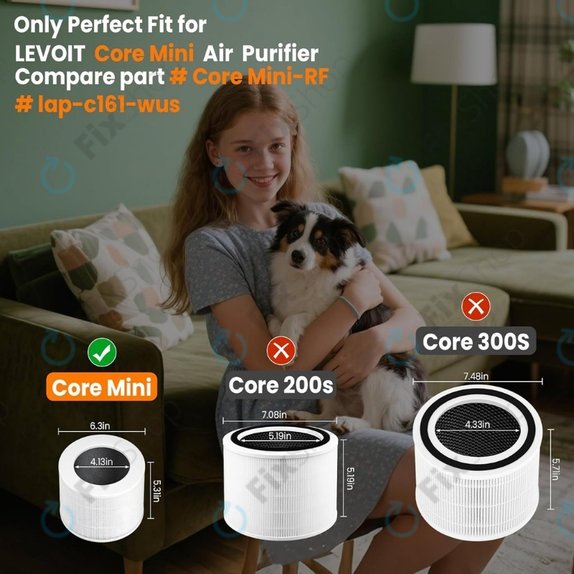Levoit Core Mini - HEPA filter 3in1 (Activated carbon) (2pcs)