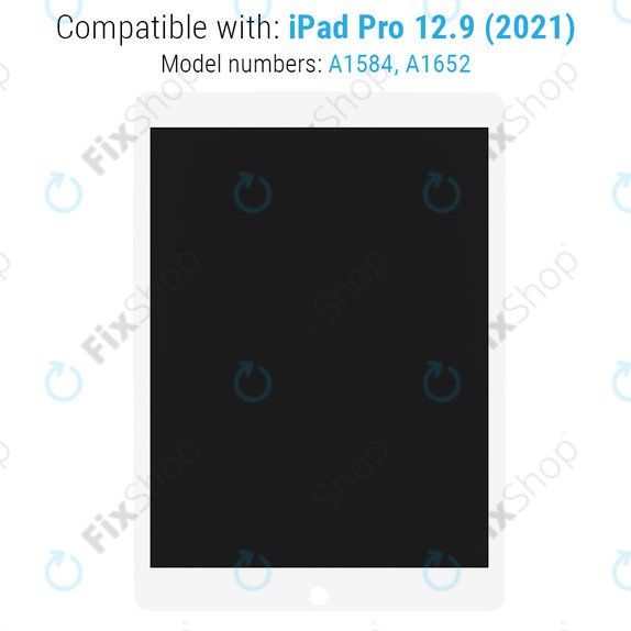 LCD Display for iPad Pro 12.9" (1st Gen 2015), White, Touch Screen and IC Board without Frame, Refurbished