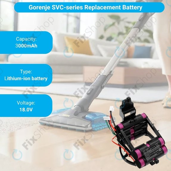 Gorenje SVC-series - Battery 861789 Li-Ion 18.0V 3000mAh HQ