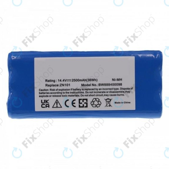 Ecovacs Dibea ZN101, K6, L6, Dirt Devil - Battery 0606004 Ni-MH 14.4V 2500mAh