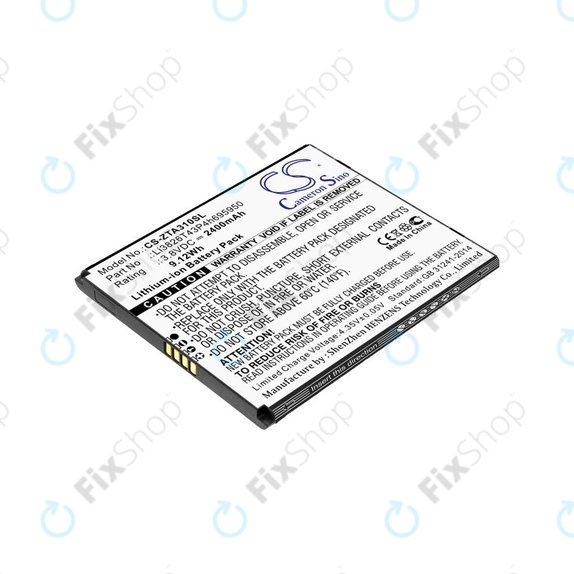 Battery for ZTE Blade A3, A5, Optus X Power 2, 2400mAh, Li-Ion, 3.8V, Li3826T43P4h695950, HQ