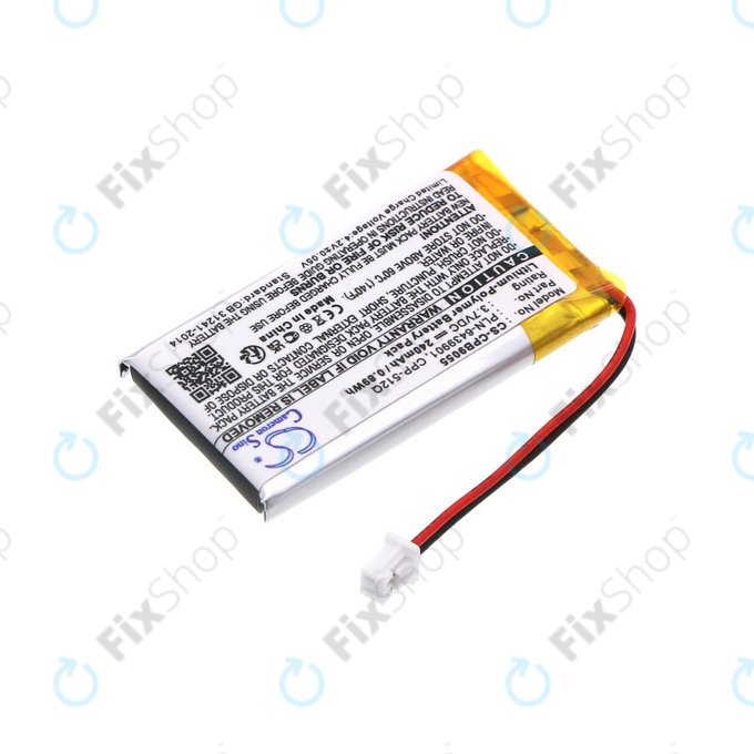 Battery for Plantronics, Avaya, 240mAh, Li-Pol, 3.7V, 65358-01, HQ