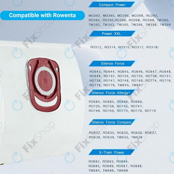 Rowenta Silence Force, X-Trem Power - Dust Bag ZR200720