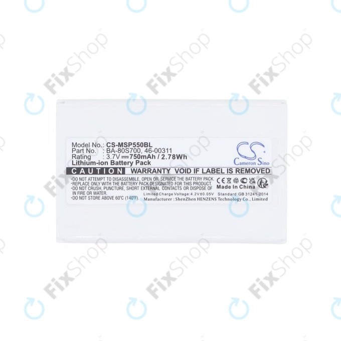Battery for Cipherlab 8300-L, Metrologic MK5502, 750mAh, Li-Ion, 3.7V, BA-80S700, HQ