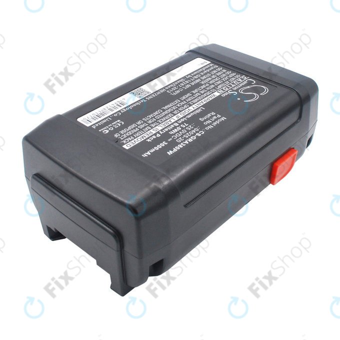 Battery for Gardena 380 Li, 8838, 3000mAh, Li-ion, 25V, 04025-20, HQ