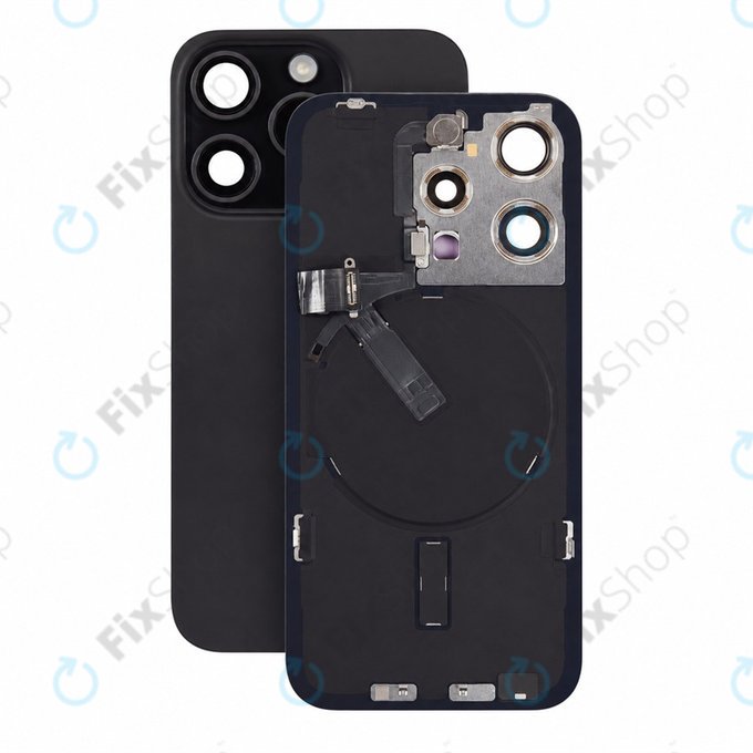 Rear Housing Glass for iPhone 15 Pro, Black Titanium, Pulled A