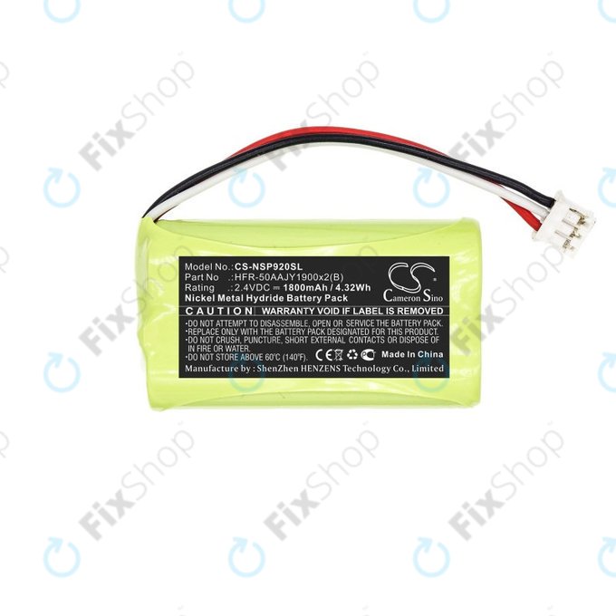 Battery for Nvidia P2920, Nvidia Shield Game Controller, 1800mAh, Ni-MH, 2.4V, HFR-50AAJY1900x2(B), HQ
