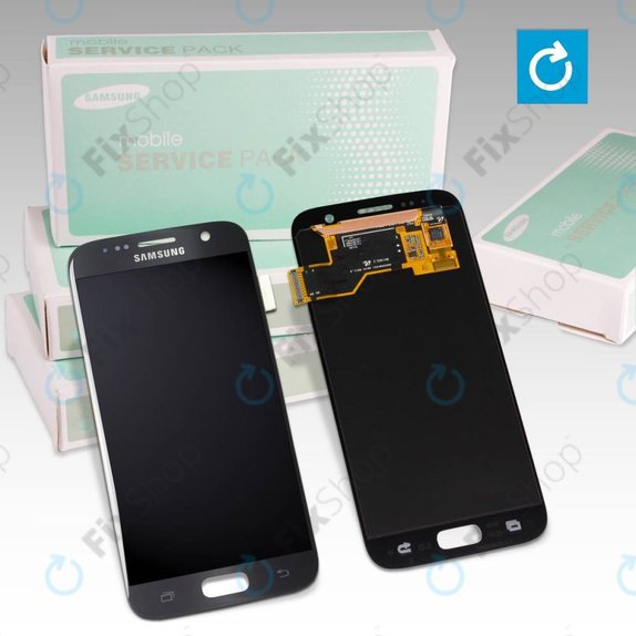 Samsung Galaxy S7 G930F - LCD Display + Touch Screen (Black) - GH97-18523A, GH97-18761A, GH97-18757A Genuine Service Pack