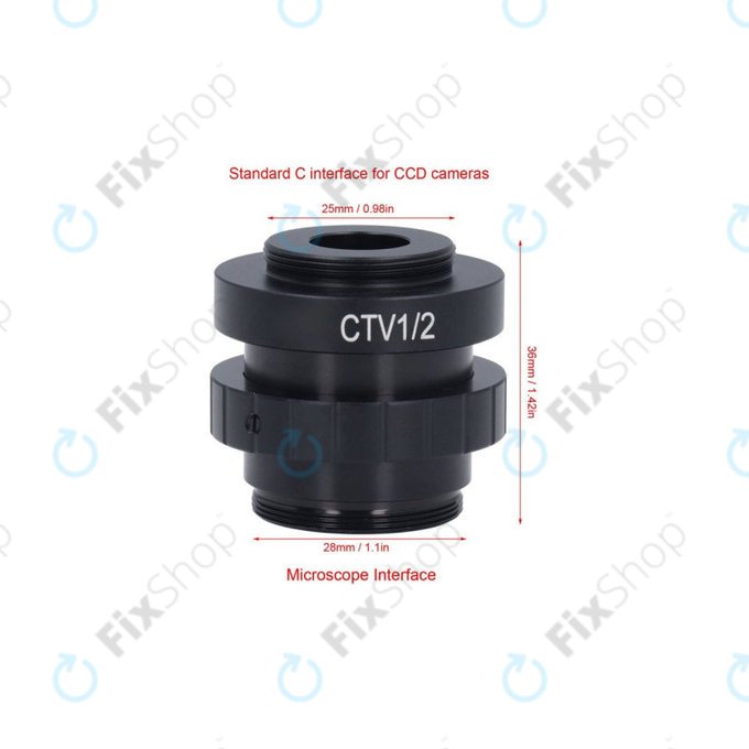CTV Adapter 1/2" C-Mount for Microscope
