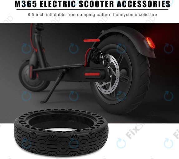 Xiaomi Mi Electric Scooter 1S, 2 M365, Essential, Pro, Pro 2 - Durable Full Tubeless Tire (Type 2) (Black)