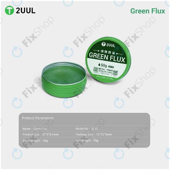 Soldering Flux, Green, 2UUL SC18
