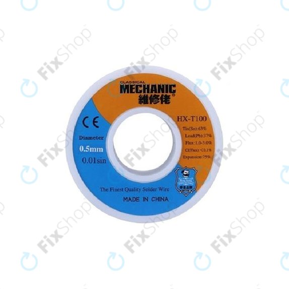 Mechanic HX-T100 - The Finest Quality Solder Wire Sn/Pb - 0.5mm
