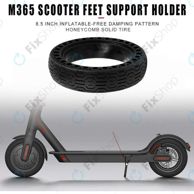 Xiaomi Mi Electric Scooter 1S, 2 M365, Essential, Pro, Pro 2 - Durable Full Tubeless Tire (Type 2) (Black)
