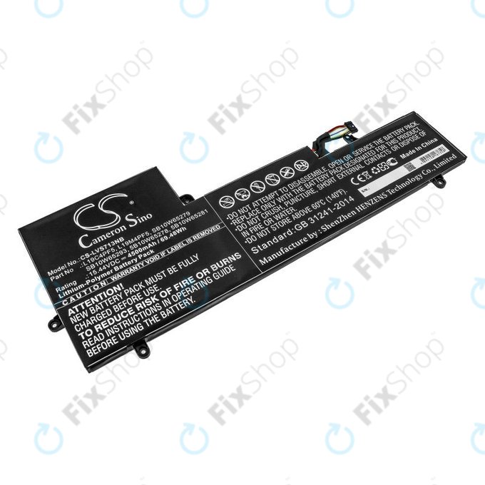 Battery for Lenovo Yoga Slim 7-15IIL, 4500mAh, Li-Pol, 15.44V, L19C4PF5, HQ