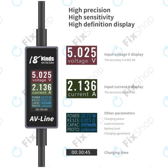 AV-Line - Smart Detection Charging Cable (Lightning - USB-C)