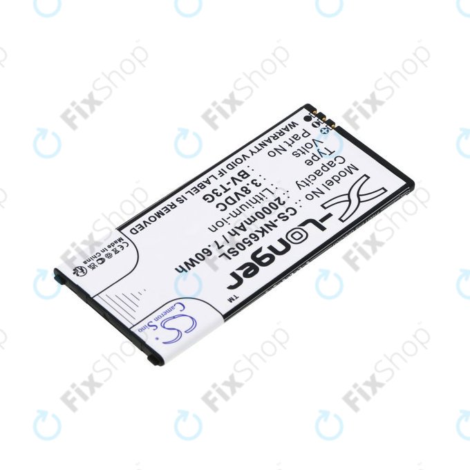 Battery for Nokia Lumia 650, 2000mAh, Li-Ion, 3.8V, BV-T3G, HQ