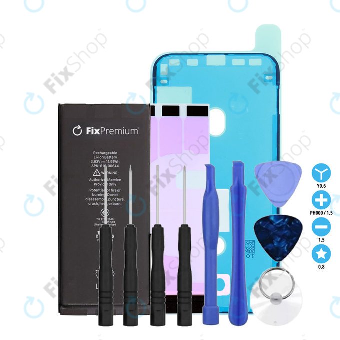 Battery for iPhone 11, 3110mAh, Adhesive, Toolkit, FixPremium