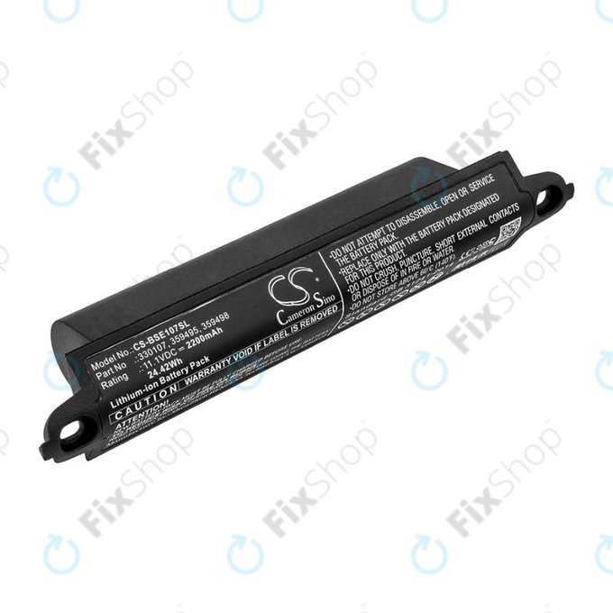 Battery for Bose SoundLink 1, 2, 3, 2200mAh, Li-Ion, 11.1V, 330107, HQ