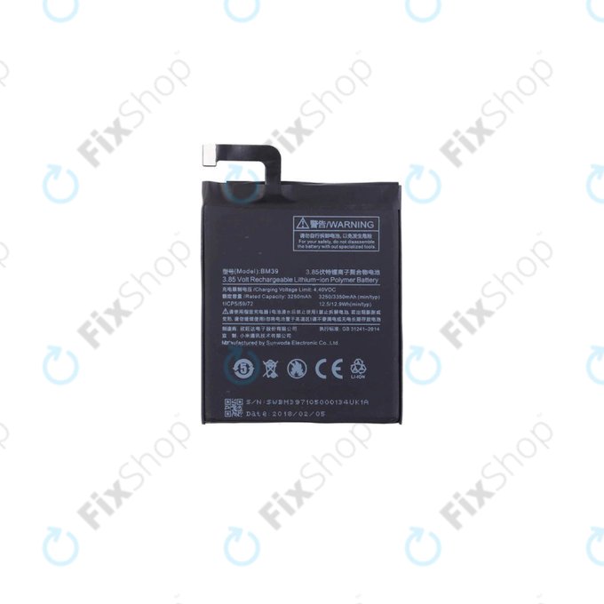 Xiaomi Mi6 - Battery BM39 3350mAh