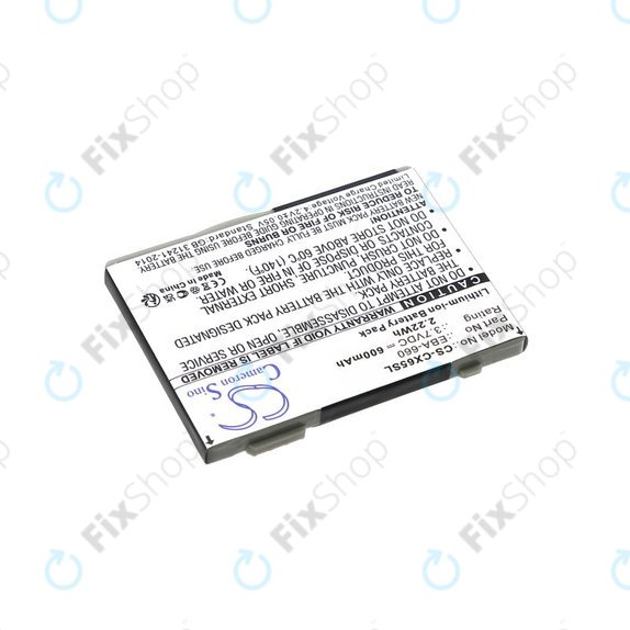 Battery for Siemens M8, A31, CS66, SS66, 600mAh, Li-Ion, 3.7V, EBA-660, HQ