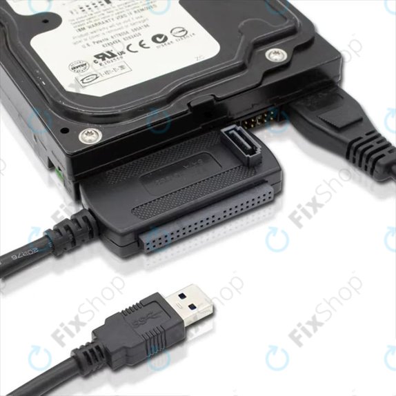USB 2.0 to IDE / SATA Adapter for 2.5" and 3.5" HDD/SSD, with EU Power Supply