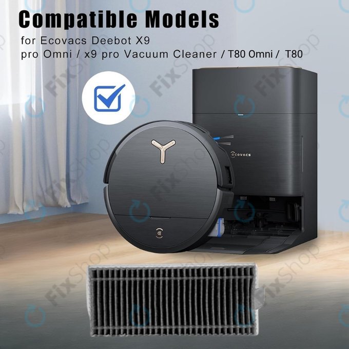 Ecovacs Deebot X9 Pro Omni, X9 Pro, T80 Omni, T80 - HEPA filter