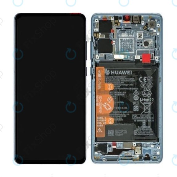 Huawei P30 - LCD Display + Touch Screen + Frame + Battery (Breathing Crystal) - 02352NLP, 02354HMF, 02354KUB Genuine Service Pack