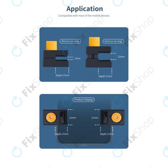 QianLi iClamp 2.0 - Plastic Clamp with Rubber Filling - Range 12mm (4pcs)