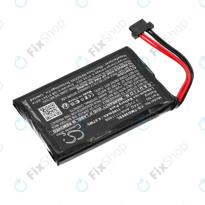 Battery for TomTom GO 5000, 5100, 6000, 6100, 6200, Pro 5250, 1100mAh, Li-Ion, 3.7V, VFAD, HQ