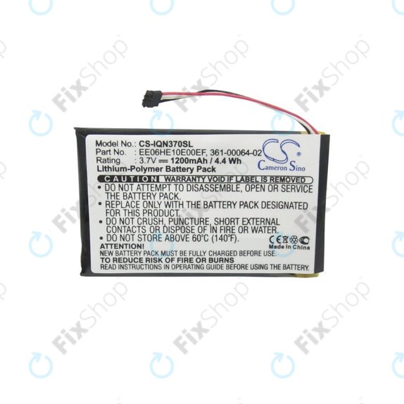 Garmin Nuvi 3700, 3760, 3760T, 3790, 3790T - Battery 361-00046-02, 361-00064-02, EE06HE10E00EF 1200mAh HQ