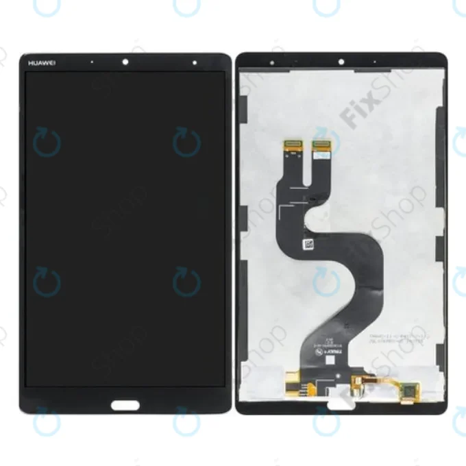Huawei Mediapad M5 8 - LCD Display + Touch Screen + Frame + Fingerprint Sensor (Space Grey) - 02351VKB Genuine Service Pack