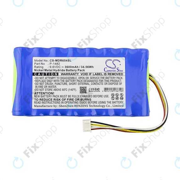 Battery for Chauvin Arnoux 6116, 8335, Scopix Mobiles Oscilloscope II, Megger CA 6543, 3600mAh, Ni-MH, 9.6V, P-1482, HQ
