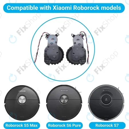 Xiaomi Roborock S5 Max, S6 Pure, S7 - Left & Right Wheel with Engine (Grey)