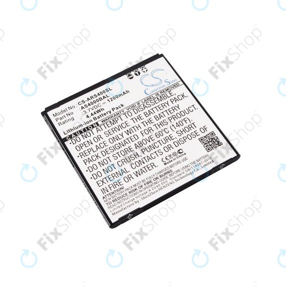 Battery for Aligator S4000 Duo, 1200mAh, Li-Ion, 3.7V, AS4000BAL, HQ