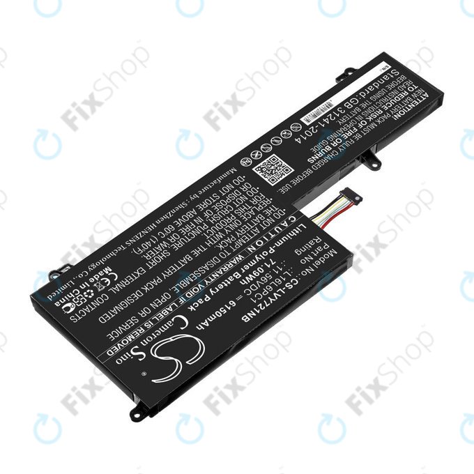 Battery for Lenovo Yoga 720-15, 6150mAh, Li-Pol, 11.56V, L16L6PC1, HQ