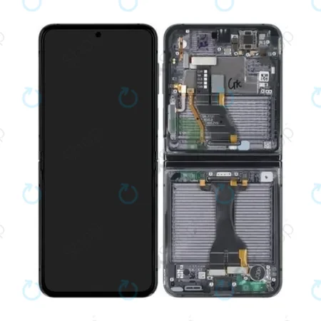 Samsung Galaxy Z Flip 5 F731B - LCD Display + Touch Screen + Frame (Graphite) OLED